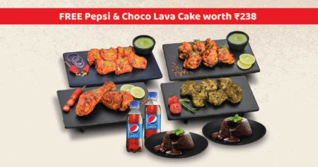 Any 4 Boxes Of Chicken [2 Gooey Choco Lava Cakes 2 Pepsis Free]