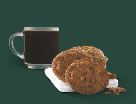 Tall Americano With Double Chocolate Chip Cookie
