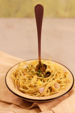 Vegetarische Spaghetti Romig Wit