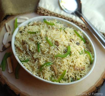 Mushroom Capcicum Fried Rice