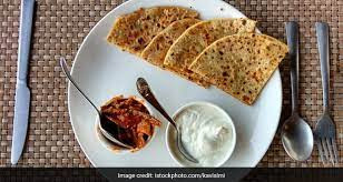 Stuffed Parantha With Curd