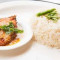 Plain Rice Katla Fish Curry slad