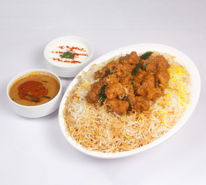 Chicken Hydrabadi Briyani+Raita