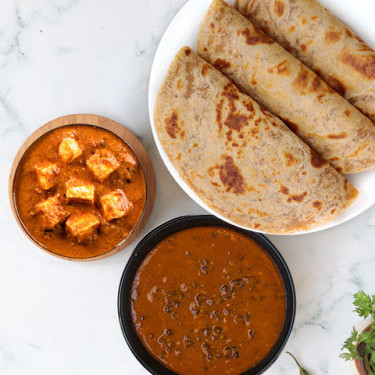 Dal Makhani, Burro Paneer, Paratha Thali