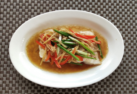Steamed Fish With Ginger Soy
