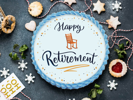 Happy Retirement Photo Cake