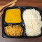 Steamed Rice+Moong Dal+Jhur Jhure Aloo Bhaja Tray