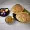 Chole Bhature With Pickle And Onion