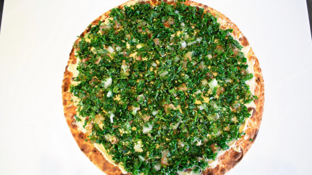 Hummus Tabouli Flatbread Pizza