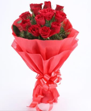 Bunch Of 10 Red Roses