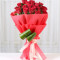 Bunch Of 20 Red Roses In Red Paper Red White Paper Bow
