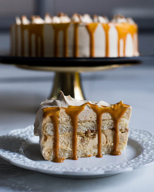 Salted Caramel Layered Cheesecake (slice)