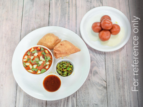 Gulab Jamun (5 Pcs) Samosa With Sabji (2 Pcs) Combo