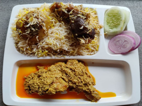 Mutton Biryani With Chicken Chaap And Salad Combo