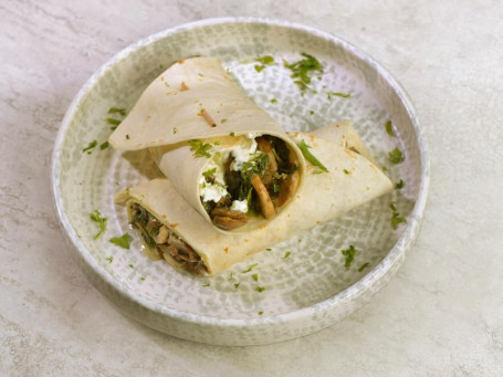 Spinach, Mushroom Feta Wrap