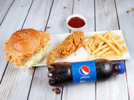 Ww Chicken Burger With Fried Chicken Combo