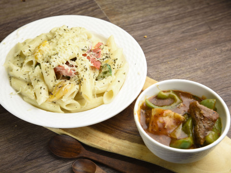 Chilli Beef With Beef Penne Pasta