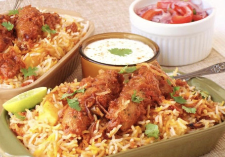 Seekh Kabab Biryani (Veg/Chicken/Mutton)