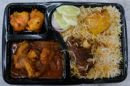 Mutton Biryani With 2Pc Chicken Kosha,2Pc Ch Tikka Kabab And Salad Combo