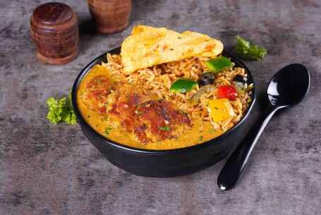 Chicken Tikki Rice Bowl With Omelette