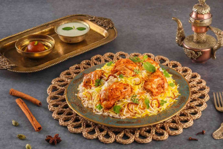 Bahaar-E-Murgh Tikka (Biryani With 50% Extra Chicken Tikka, Serves 1-2)