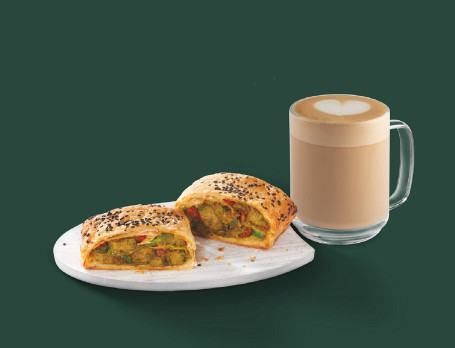 Tall Latte With Chicken Seekh Pocket