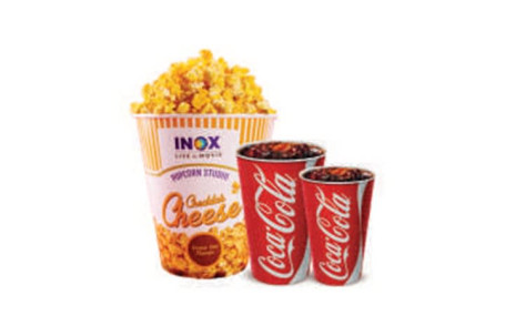 Cheese Popcorn (Xl) (105 Gms) And 2 Masala Coke (300 Ml)