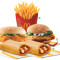 Pikantny Paneer/Pikantny Burger Z Kurczakiem (Dowolne 2) 1 Med Fries 2 Puff