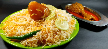 Aloo Briyani(750Ml) With Chicken Kasha(2Pcs)+Salad