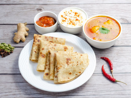 Dahi Sabji Plain Paratha (4Pc)