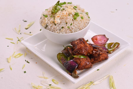 Chilli Chicken [3Pcs] With Egg Fried Rice