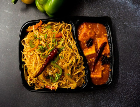 Chilli Garlic Noodles And Schezwan Paneer Combo