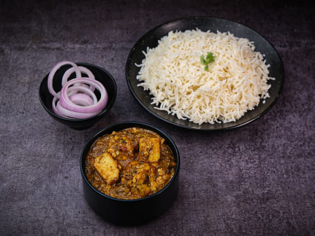Paneer Butter Masala With Steamed Rice