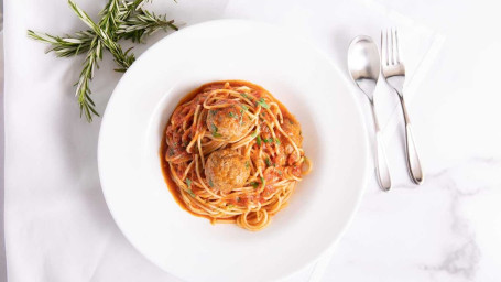 Spaghetti Con Polpette D'agnello