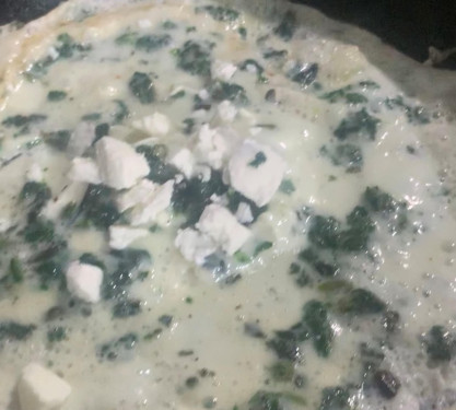 Egg White Omelette With Spinach And Feta.