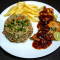 Chicken Steak In Lemon Butter Sauce [Served With Fried Rice French Fries]