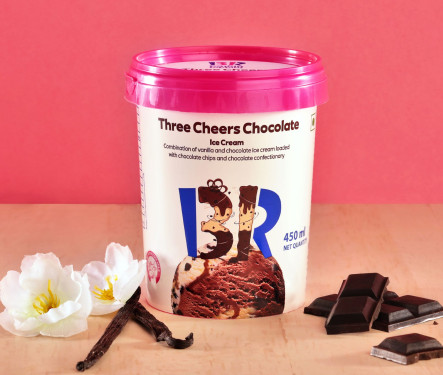 Three Cheers Chocolate Ice Cream (450 Ml Family Pack)