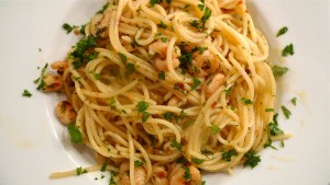 Spaghetti Peperoncino Ai Gamberetti