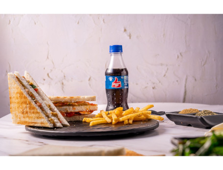 1 Bombay Masala (Two Layer Of Filing)Sandwich French Fries Cold Drink 250Ml