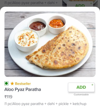 Aloo Pyaza Paratha (2 Pcs)