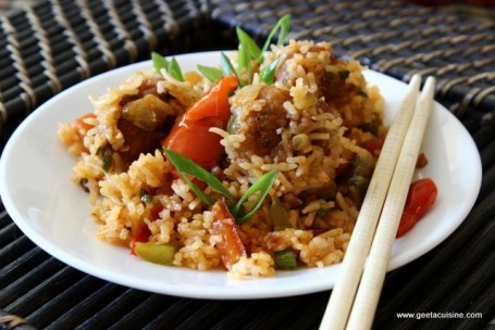 Veg. Manchurian Fried Rice