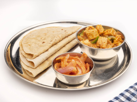Kadhai Paneer With Rotis Or Rice