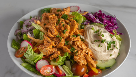 Greek Salad W/Hummus Chicken