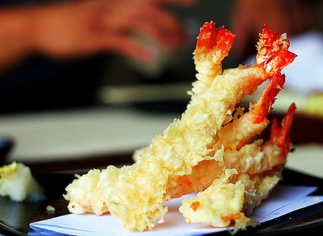 gamberi in tempura
