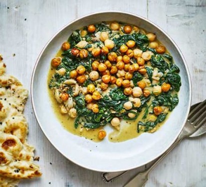 Roasted Aubergine And Chickpea Dhal (Ve, N)