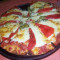 Pizza med jamón og morrones