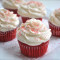 Rode fluwelen cupcake