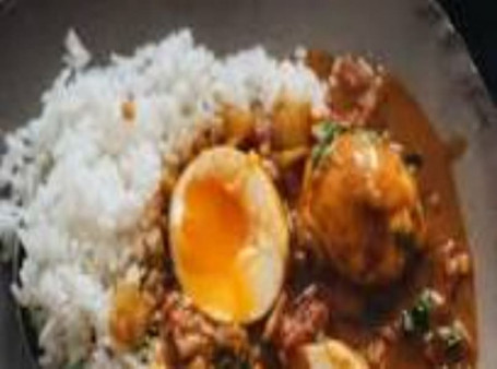 Steam Rice, Egg Curry (2 Pcs.