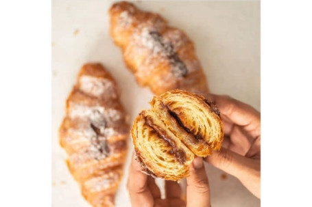 Chocolate And Salted Caramel Croissant