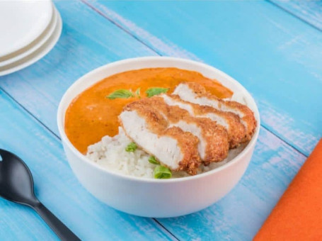 Butter Rice With Crunchy Fish In Makhni Gravy